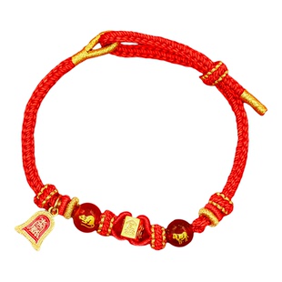 普陀山2026六合太岁红绳属马鼠牛兔手链本命年编织手绳护身符礼物