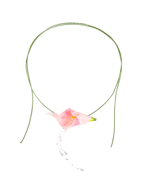 原创手作~diy马蹄莲花朵项链