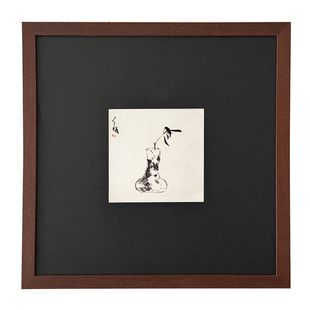 桔子格调八大山人朱耷花鸟猫鱼花瓶新中式茶室客厅书房挂画装饰画