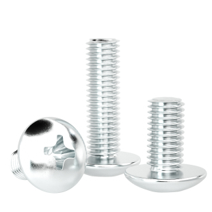 固万基铁镀锌大扁头十字螺丝圆头伞头螺栓大帽蘑菇头机螺钉M3-M8