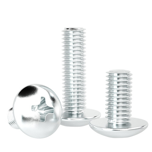 固万基铁镀锌大扁头十字螺丝圆头伞头螺栓大帽蘑菇头机螺钉M3-M8