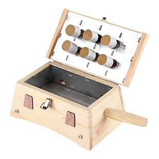 艾灸盒实木制六孔随身灸专用家用新型肚子腰腹部全身艾灸箱子盒子