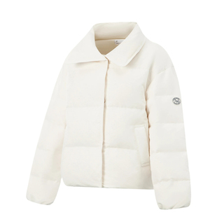 李宁运动潮流系列2025冬季新款女子运动休闲鸭绒短羽绒服AYMV308