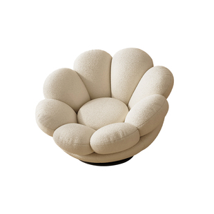 懒人沙发客厅花瓣椅阳台网红休闲躺椅卧室北欧轻奢单人旋转沙发椅