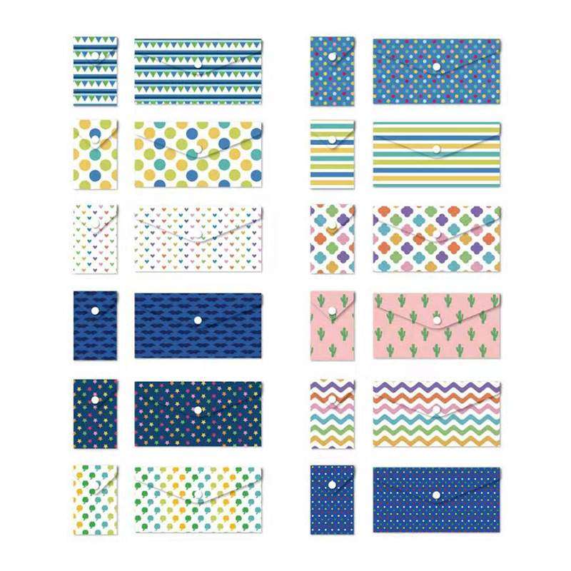 跨境现金预算信封文具塑料现货防油批发西式防水信纸信封硫酸纸