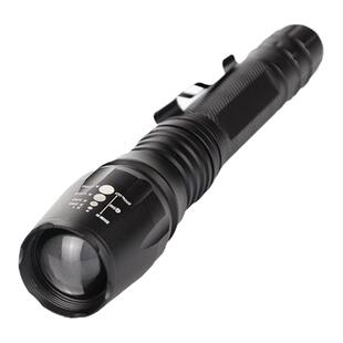 新款用两节18650可换电池强光可充电LED远射王超亮户外防水手电筒