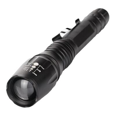 用两节18650可换电池强光手电筒