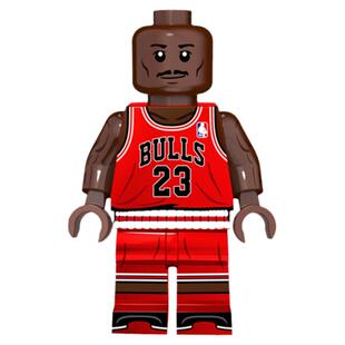 NBA篮球足球棒球明星梅西C罗科比詹姆斯乔丹库里拼装积木儿童玩具
