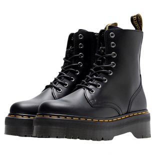 BOSITU【CLC】经典系列新款2403厚底硬皮8孔侧拉链增高显瘦马丁靴
