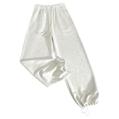 白灰色运动裤子女春秋薄款