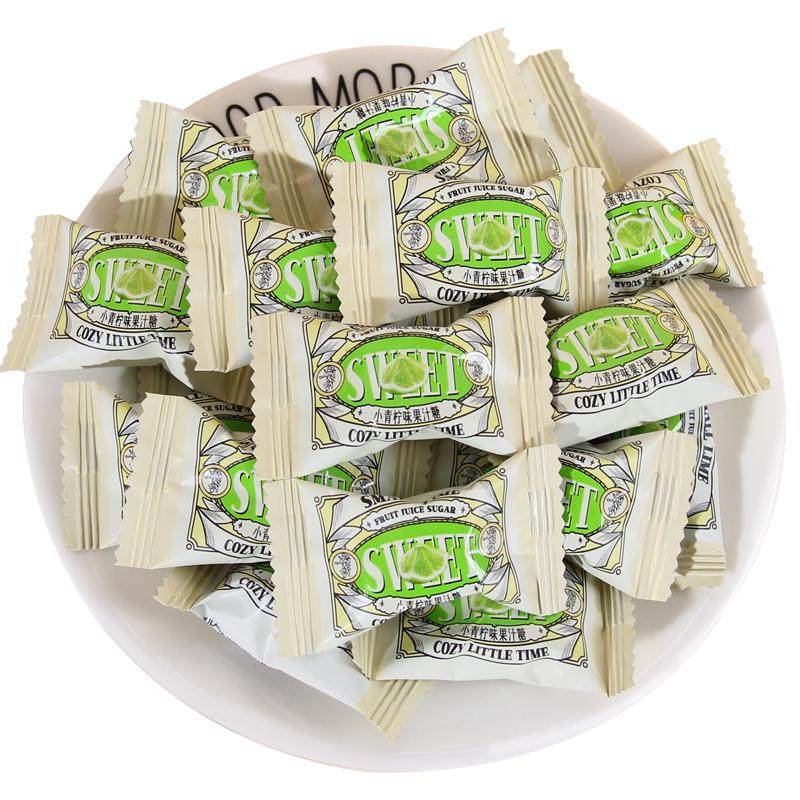 英国PULADA朴拉达小青柠混合水果汁味硬糖500g结婚喜糖果零食年货