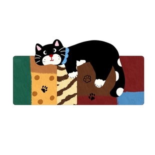 超萌小猫鼠标垫新款卡通办公桌垫键盘垫子防滑长方形学生书桌垫