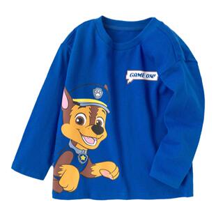 儿童长袖T恤2025新款春秋装女中小童圆领印花纯棉上衣男童打底衫