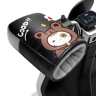 电动摩托车手把套冬季保暖电瓶车手套防水挡风手套加绒加厚棉把套