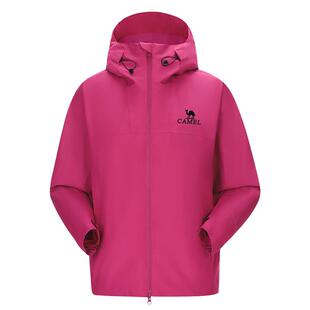骆驼户外紫荆红雨神冲锋衣防风防水硬壳女款登山服外套旅游单冲男