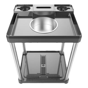 棋牌室麻将机茶几麻将桌旁小茶机茶水架烟灰缸塑料茶台茶吧机小桌