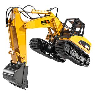 超大号遥控挖掘机合金喷雾挖土钩机动工程车玩具男孩儿童生日礼物