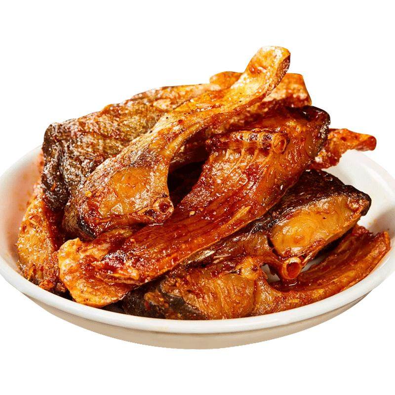 香辣鱼排鱼尾湖南特产爆麻辣鱼块干仔洞庭零食湖烟熏休闲小吃食品