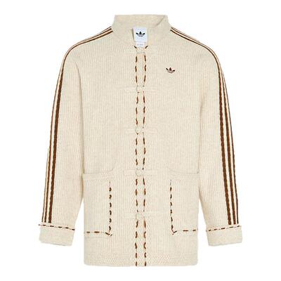 【尖货】阿迪达斯三叶草李现同款CNY新年款中式针织外套 KR5065