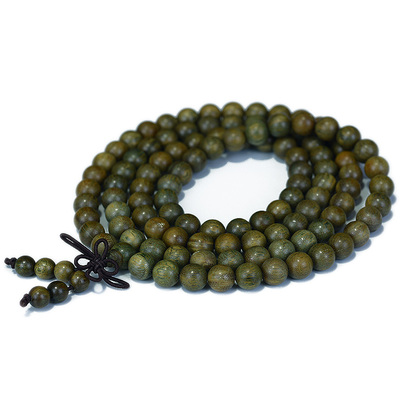 绿檀念珠檀香木手串简约时尚