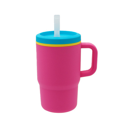 Nuby努比全硅胶儿童吸管杯300ml