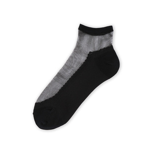 Tabio波纹蕾丝花边袜子女秋冬薄款透气女士短袜女袜玻璃丝袜