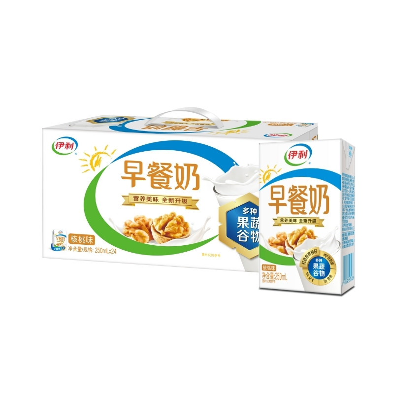 伊利麦香核桃早餐奶250ml*24盒