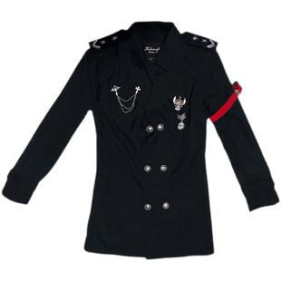 审判者顾时夜超帅暗黑风超A中长黑色制服风衣全球高考COS男女情侣