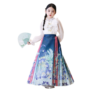 女童马面裙儿童汉服古风套装春夏秋款女装中国风古装2025新款唐装