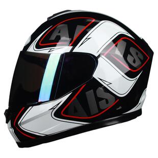 艾狮男女摩托车头盔全盔机车个性犄角四季冬季电动安全帽灰3c认证