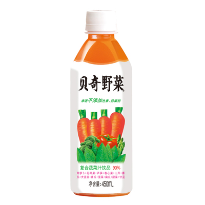 贝奇野菜汁330/450/930ml瓶装代餐早餐饮料整箱胡萝卜健康蔬菜汁