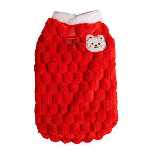 猫咪衣服冬装新春过年加厚保暖加绒宠物布偶德文猫马甲背心防掉毛