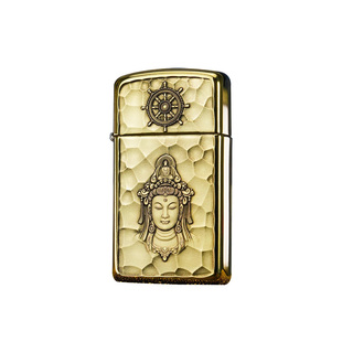 zippo正品打火机 观心盔甲纤巧窄机官方旗舰店煤油送男友新年礼物