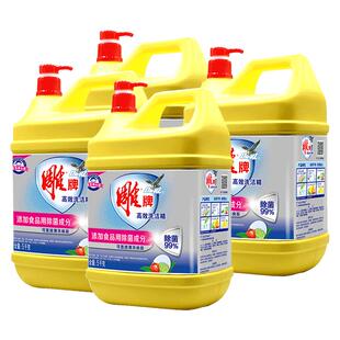 雕牌洗洁精5kg4大桶装酒店餐饮厨房去油家庭用实惠装除菌洗涤灵剂