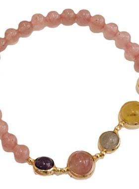 草莓晶南红时尚民族风手链