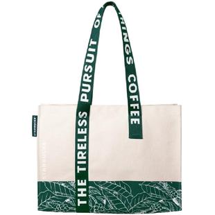 星巴克冰尚冰逸果冻帆布办公上学通勤旅行健身大容量单肩托特包包