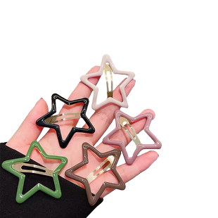 星星发夹女2025新款侧边刘海夹前额边夹五角星碎发发卡子夹子头饰