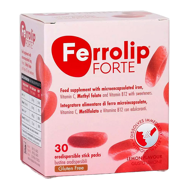 意大利FERROLIP Forte意之宝红皇后育血粉补铁剂女性性贫血补气血