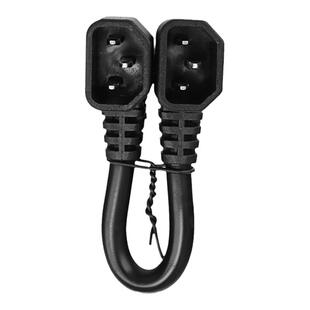 电动车双公母插头电池外接电源线品字头转接线备用电瓶续航延长线