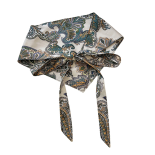 2025新款佩里斯纹复古春夏三角巾屁帘女百搭丝巾长条领巾系脖飘带