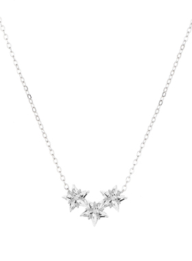 要像星星发光发亮吖纯银锆石项链