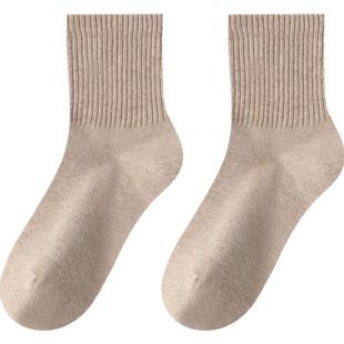 [5双]三枪袜子10A抗菌中筒袜男女情侣防臭四季通用防滑抗起球棉袜