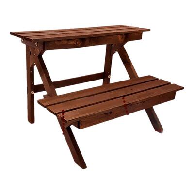 沃施worth园艺木制花盆架花架子客厅落地式置物架实木多层不占地