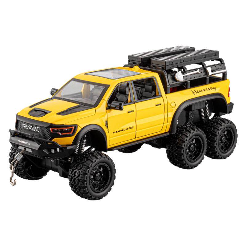 1:24道奇猛犸象皮卡车模仿真合金汽车模型儿童玩具车