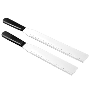 蛋糕抹刀裱花直角烘焙工具不锈钢奶油刮刀脱模刀8/10寸抹面神器