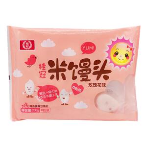 桂冠200g米馒头（玫瑰味）8粒/包面食点心早点糕点酒店家庭便当