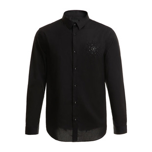 LIU·JO UOMO商务宴会系列 烫钻钉珠 镶钻长袖衬衫09124205001