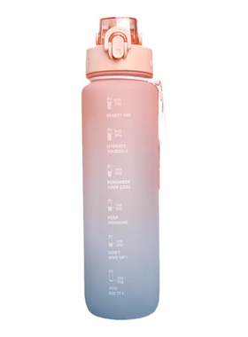 磨砂渐变色耐高温水杯学生大容量