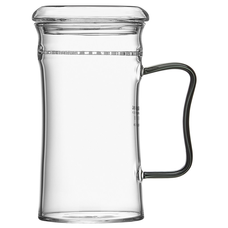 金灶明尊带把茶水分离玻璃茶杯