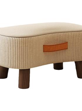 家用门口换鞋凳客厅沙发脚踏凳创意长条实木小凳子软包椅子肥皂凳